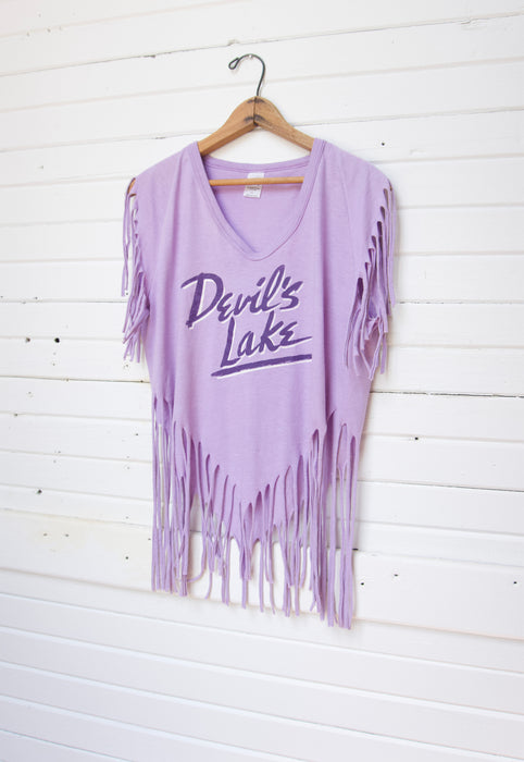 1980s Devils Lake Vacation Fringe Tee