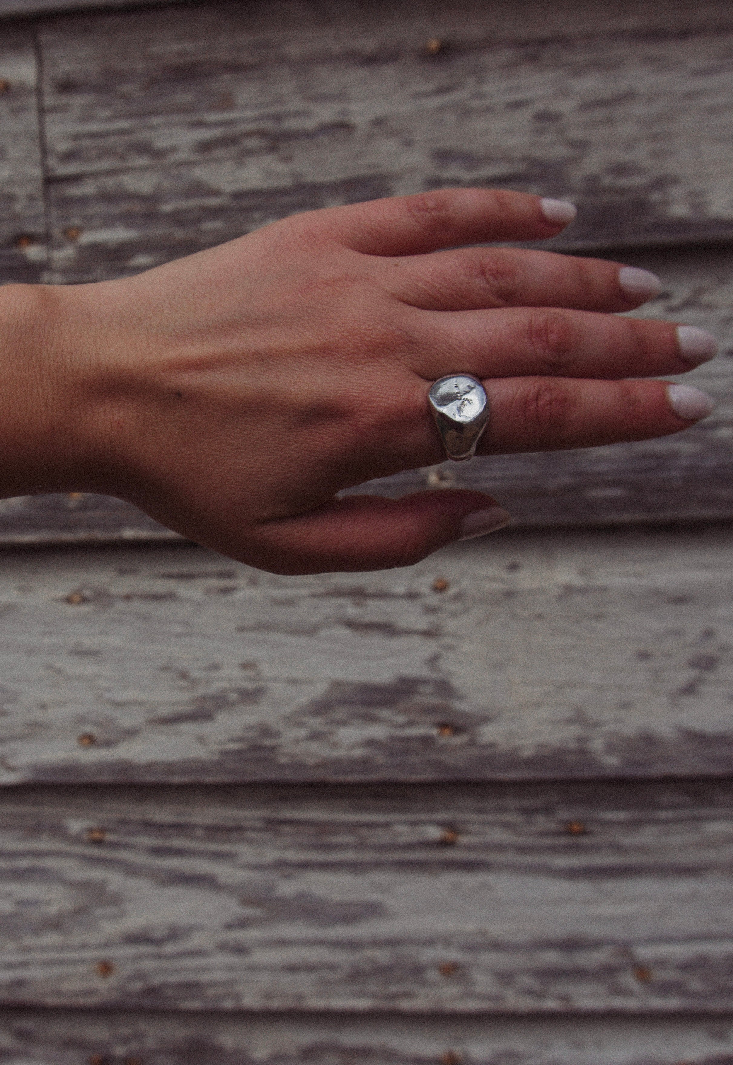 Solid Sterling Silver Stout Ring Nugget