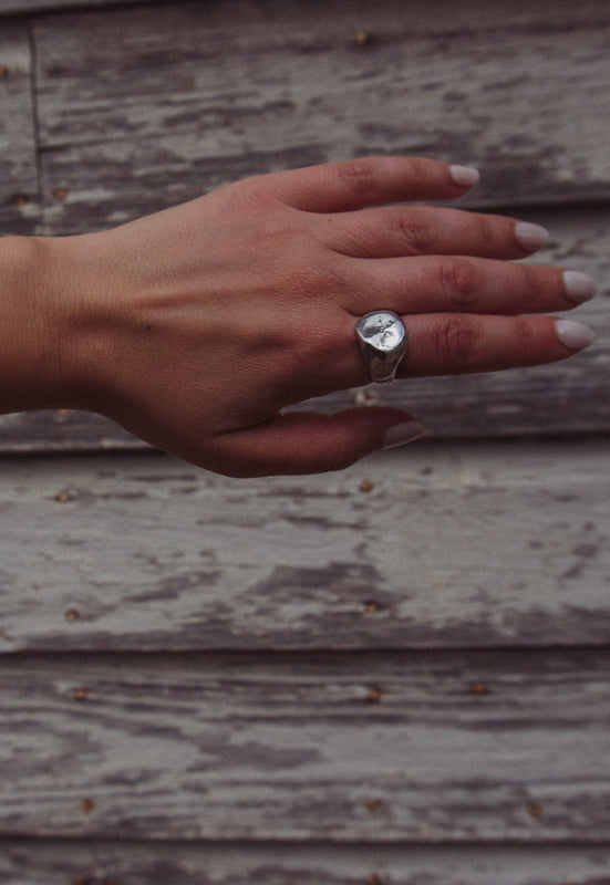 Solid Sterling Silver Stout Ring Nugget