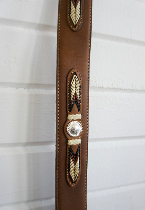 Tony Lama Leather Concho Belt 36