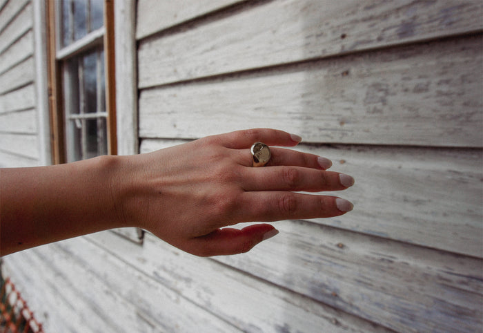 Stout cashmere cactus sold brass golden nugget ring