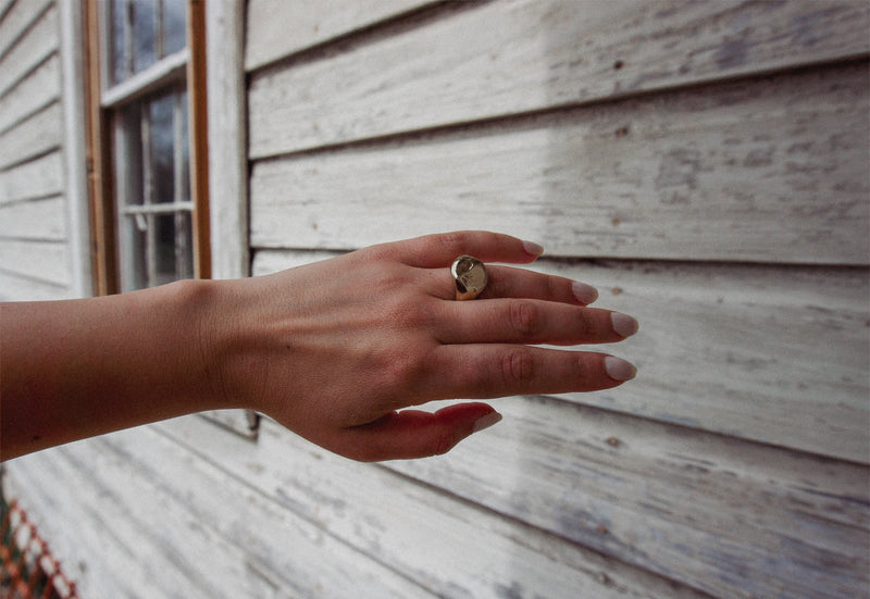 Stout cashmere cactus sold brass golden nugget ring