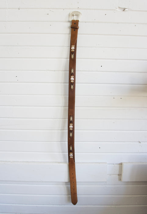 Tony Lama Leather Concho Belt 36
