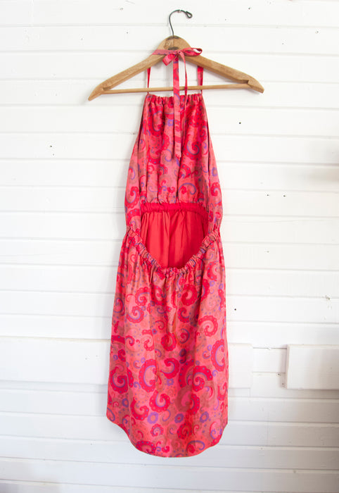 California 1960s Vintage Psychedelic Silk Paisley Mini Dress