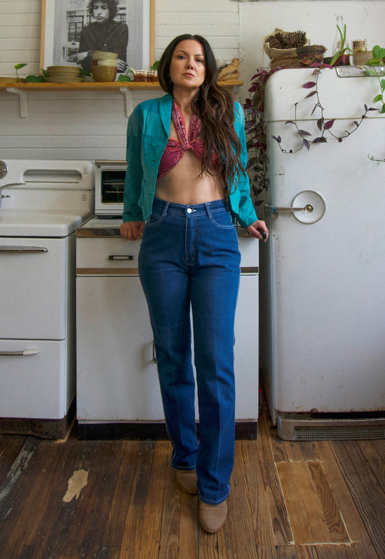 Christie Araujo Idylwild Vintage Braxton Dark Denim Stretch Jeans
