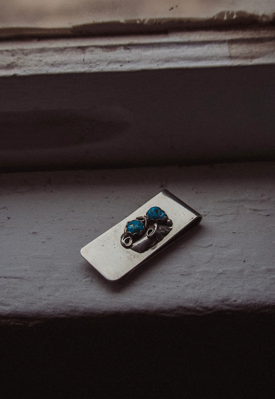 Idylwild Vintage Turquoise and Sterling Silver Money Clip
