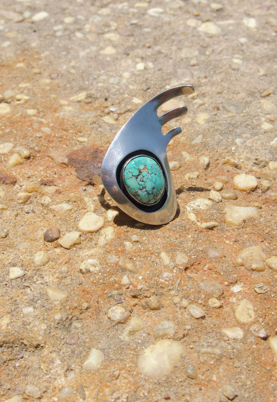 Christie Araujo Idylwild Vintage Turquoise Statement Ring Gallery Art Unique Rare Southwestern Jewelry