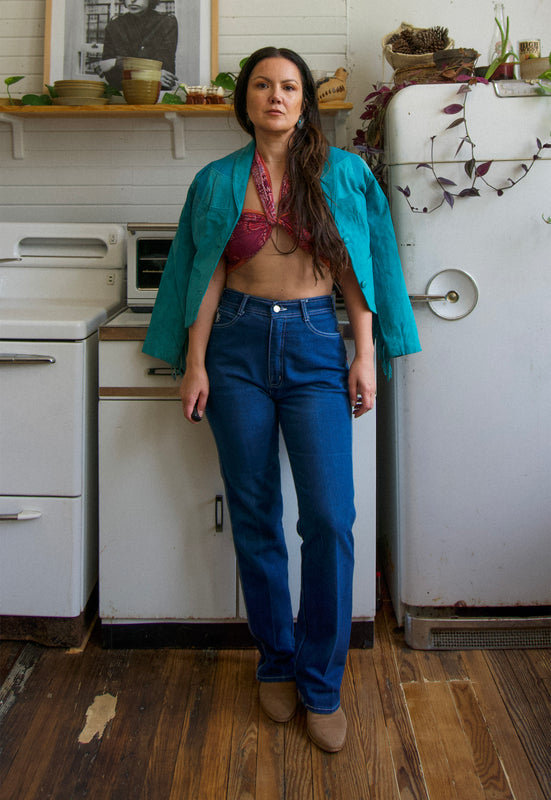 Christie Araujo Idylwild Vintage Braxton Dark Denim Stretch Jeans