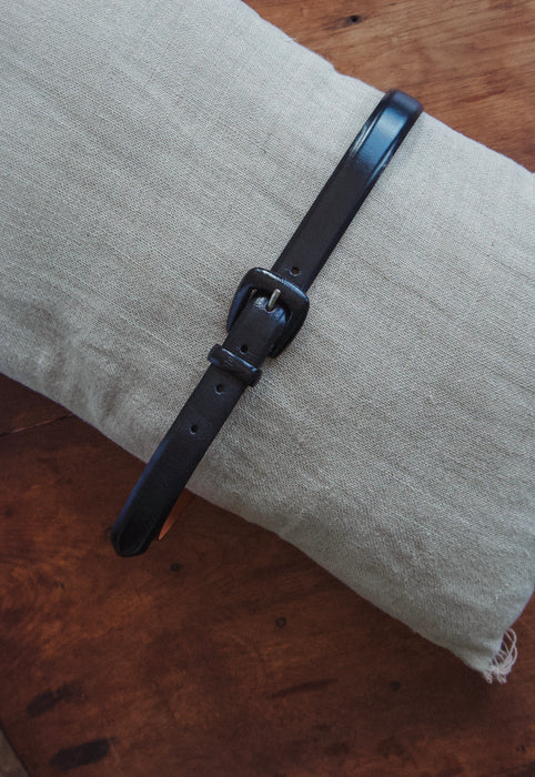 Vintage Lauren Ralph Lauren Black Italian Leather Belt Minimal