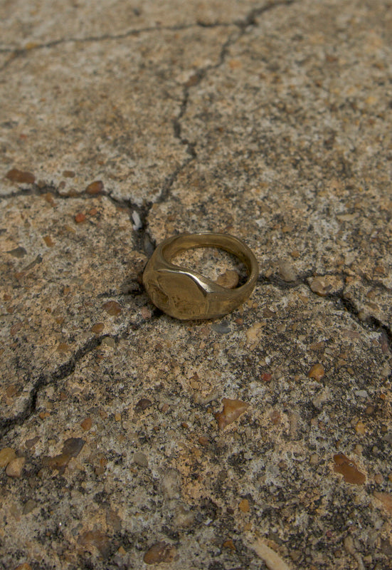Stout cashmere cactus sold brass golden nugget ring