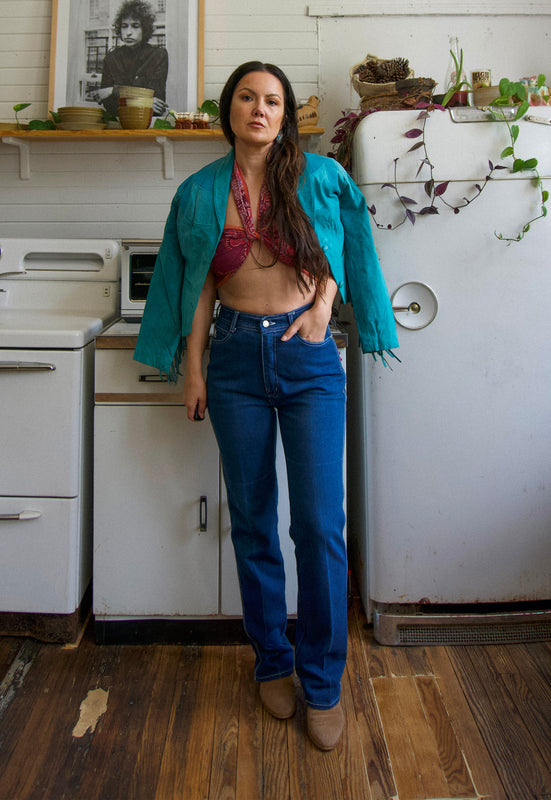 Christie Araujo Idylwild Vintage Braxton Dark Denim Stretch Jeans
