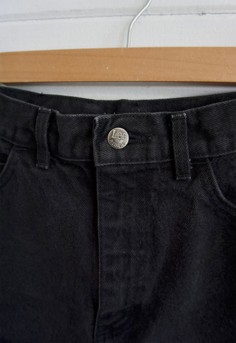 90s vintage black denim jean skirt