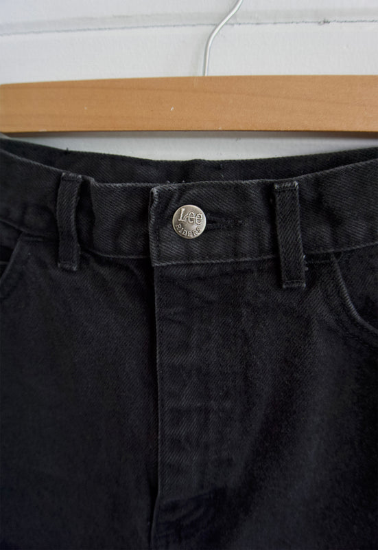90s vintage black denim jean skirt