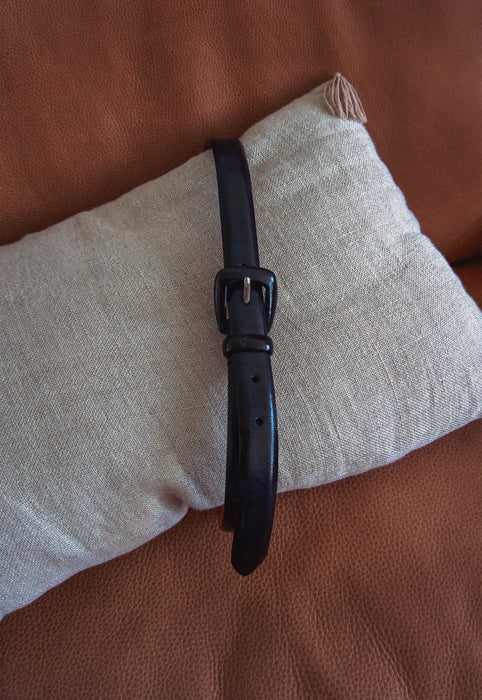 Vintage Lauren Ralph Lauren Black Italian Leather Belt Minimal