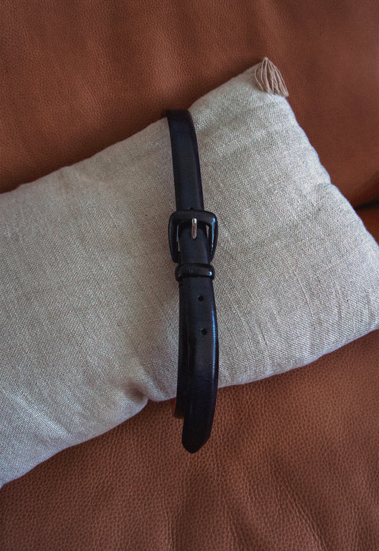 Vintage Lauren Ralph Lauren Black Italian Leather Belt Minimal