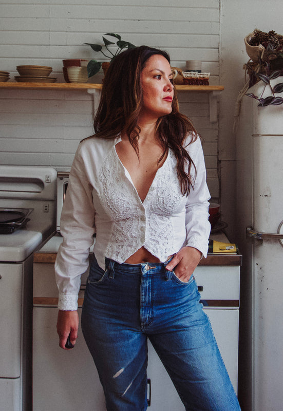 Christie Araujo Idylwild Vintage 90s Rodeo Queen 90s Country Blouse