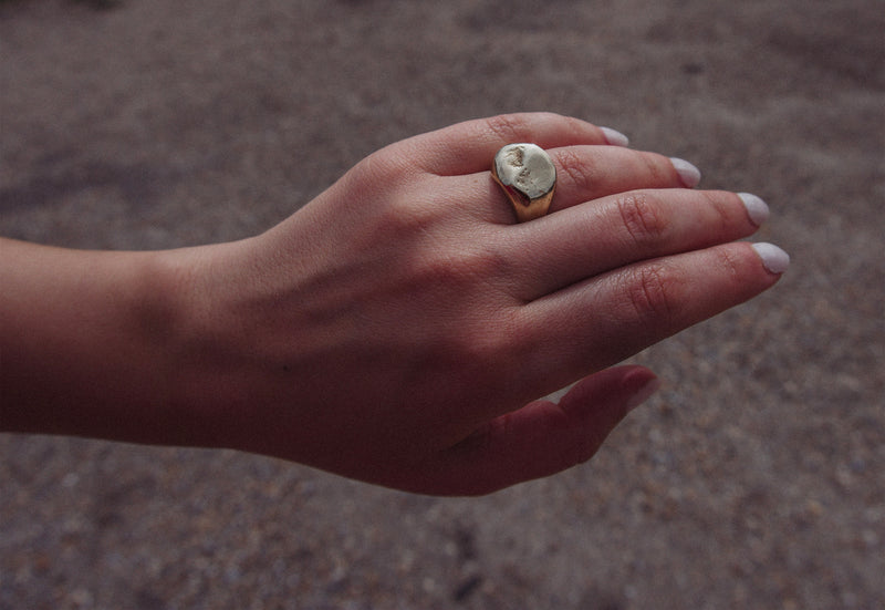 Stout cashmere cactus sold brass golden nugget ring