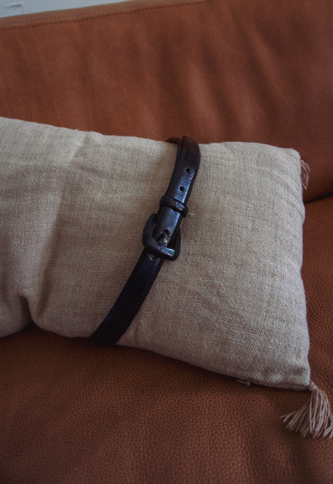 Vintage Lauren Ralph Lauren Black Italian Leather Belt Minimal