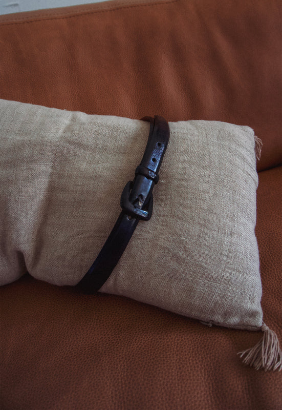 Vintage Lauren Ralph Lauren Black Italian Leather Belt Minimal