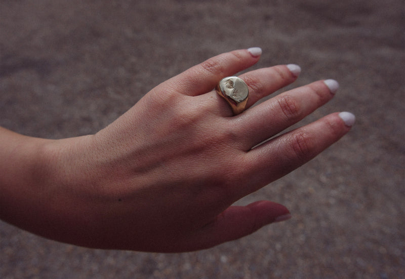 Stout cashmere cactus sold brass golden nugget ring