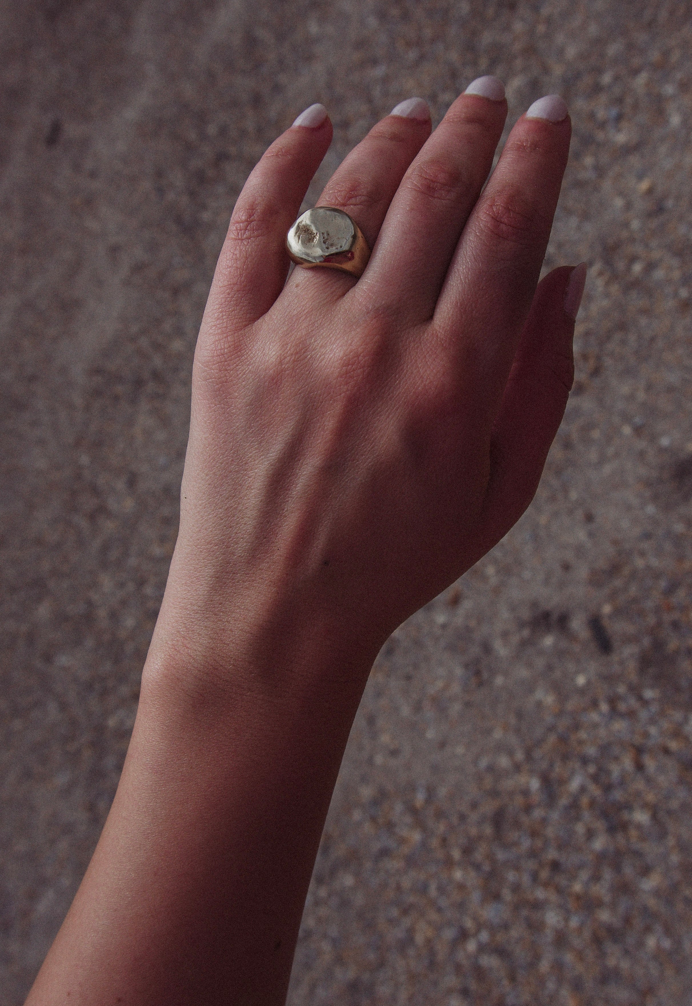 Stout cashmere cactus sold brass golden nugget ring