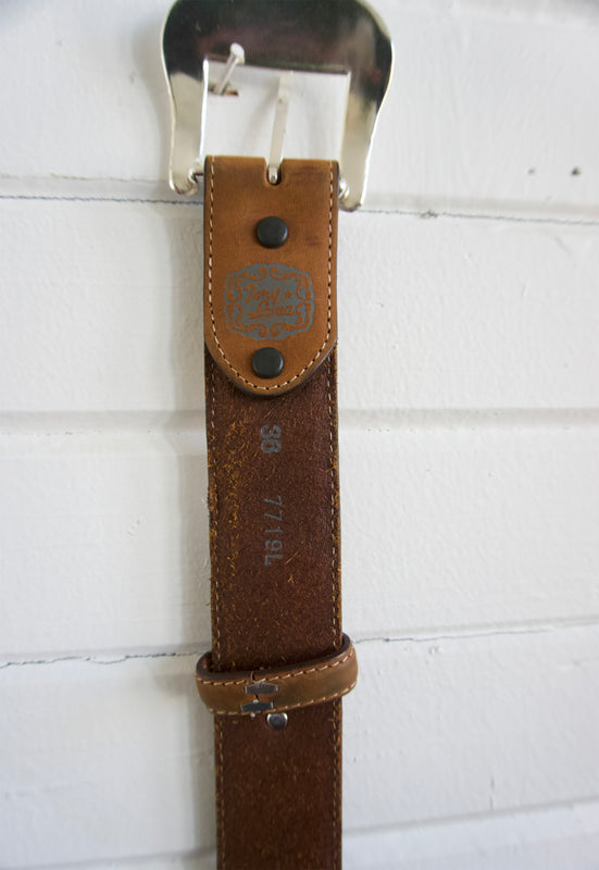 Contemporary Tony Lama Leather Western Belt