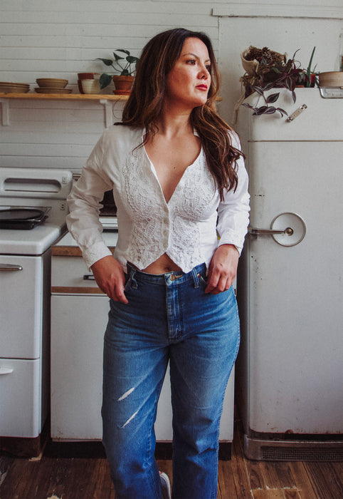 Christie Araujo Idylwild Vintage 90s Rodeo Queen 90s Country Blouse