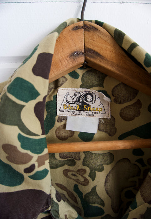 Vintage 70's Black Sheep Duck Camo Outer Shirt