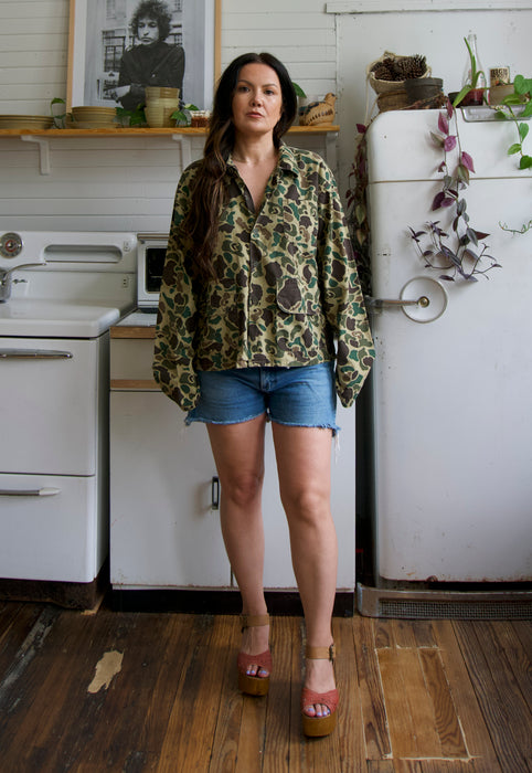 Vintage 70's Black Sheep Duck Camo Outer Shirt