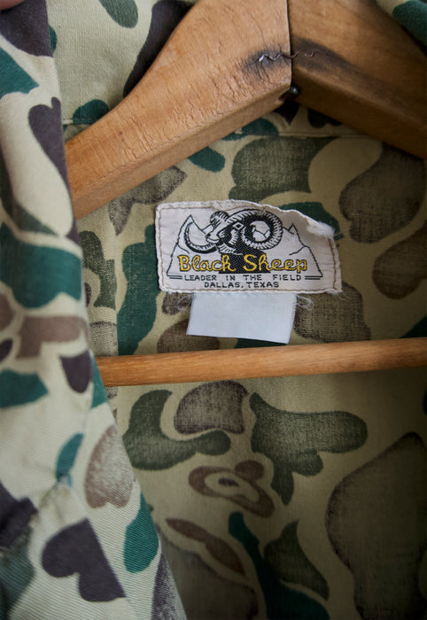 Vintage 70's Black Sheep Duck Camo Outer Shirt