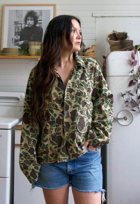 Vintage 70's Black Sheep Duck Camo Outer Shirt