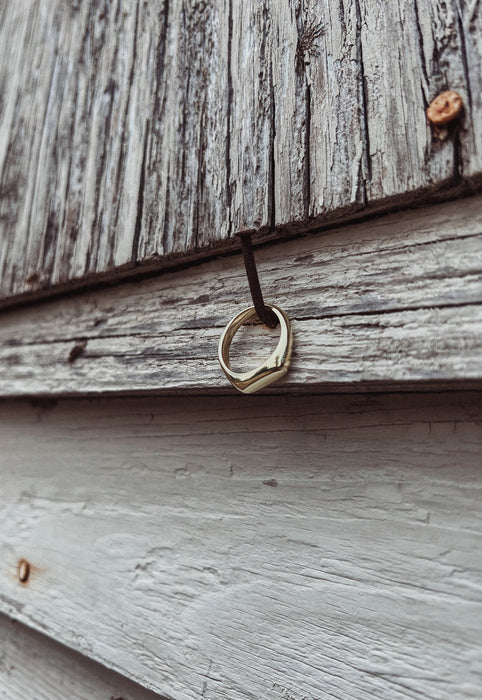 Solid Brass Idylwild Slim Signet Ring Christie Araujo