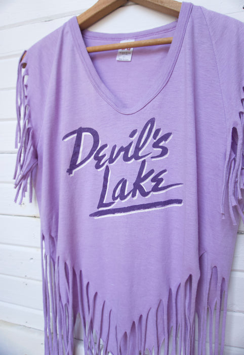 1980s Devils Lake Vacation Fringe Tee