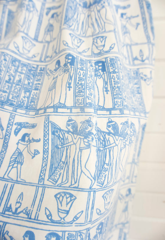 Idylwild Egyptian Register Cotton A Line Vintage 60s Skirt