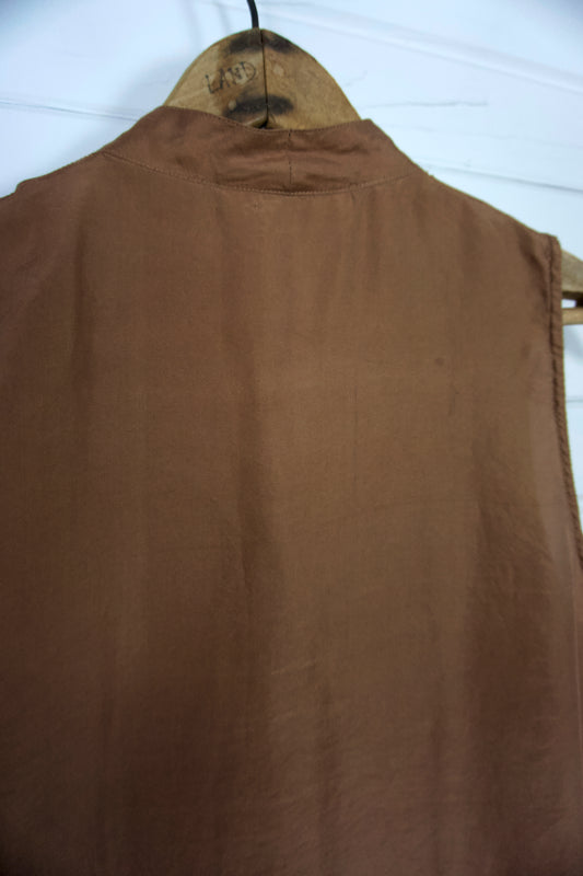 Idylwild Vintage 90s Forenza Mocha Bronze Sleeveless Shirt Vest