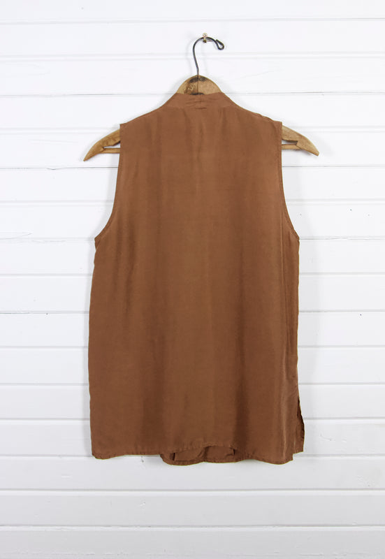 Idylwild Vintage 90s Forenza Mocha Bronze Sleeveless Shirt Vest