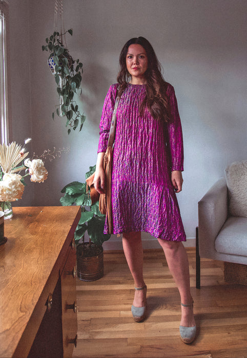 Late 70's Vintage Taj Mahal Hotel Luxury Bespoke Silk Dress