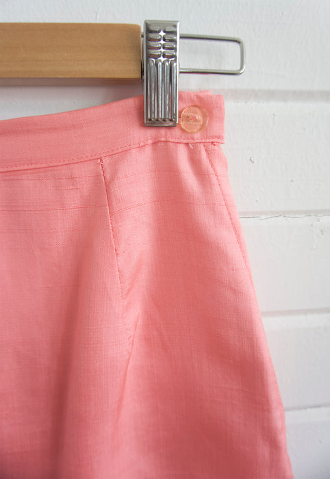 Vintage 1960s Salmon Pink Silk Jackie O Suit Set