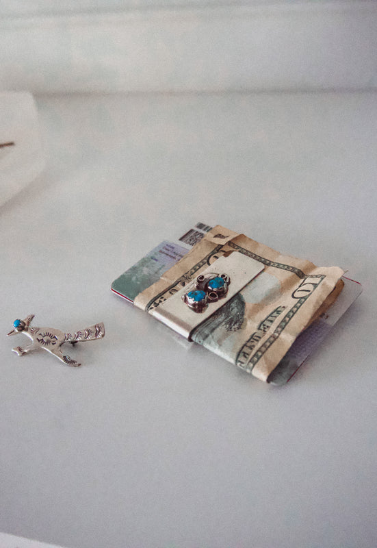 Idylwild Vintage Turquoise and Sterling Silver Money Clip