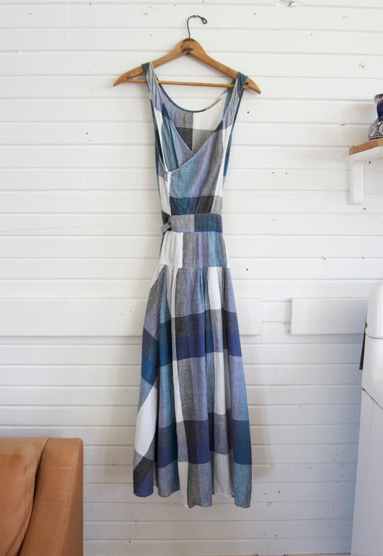 Rare Vintage 1970s French Countryside French Connection 70s Wrap Dress Cotton