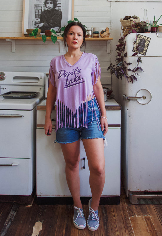 1980s Devils Lake Vacation Fringe Tee Christie Araujo