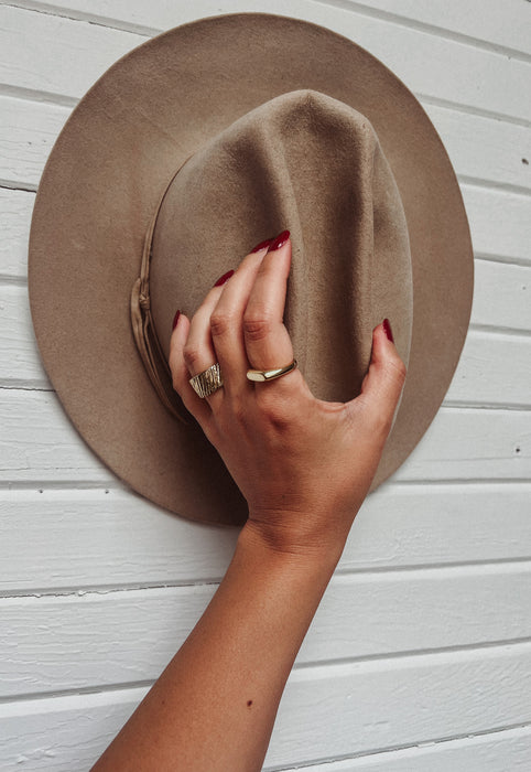 Slim Signet Ring - Solid Brass