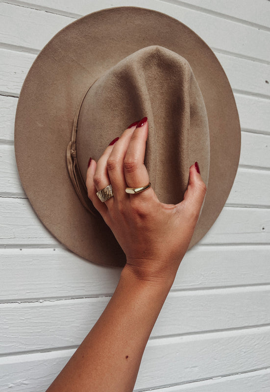 Slim Signet Ring - Solid Brass