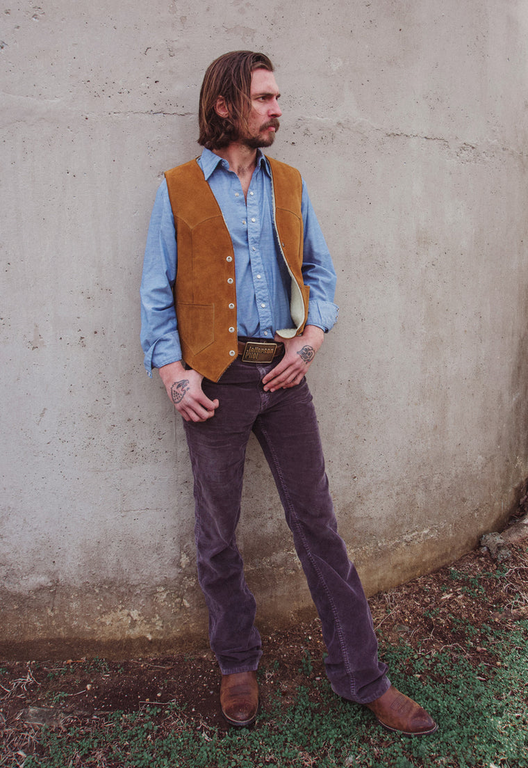 Vintage 1970's Genuine Leather Vest
