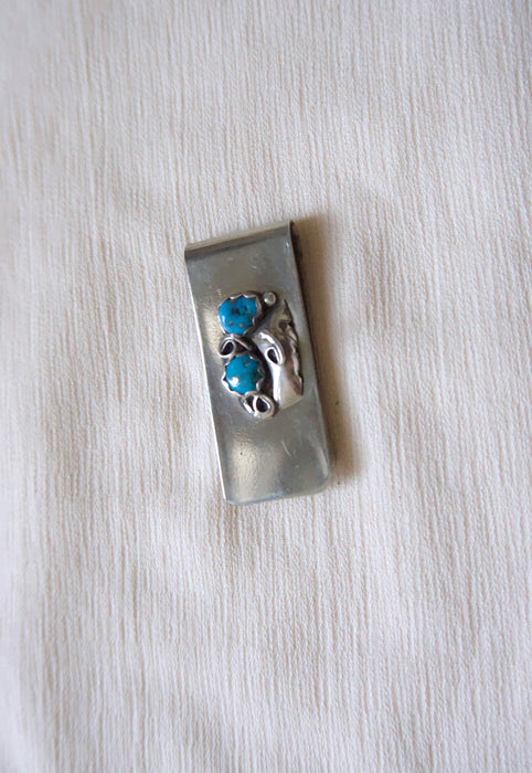 Idylwild Vintage Turquoise and Sterling Silver Money Clip