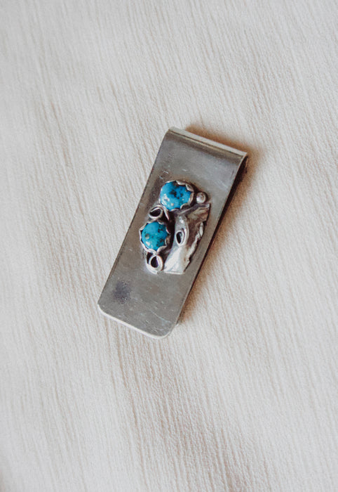 Idylwild Vintage Turquoise and Sterling Silver Money Clip