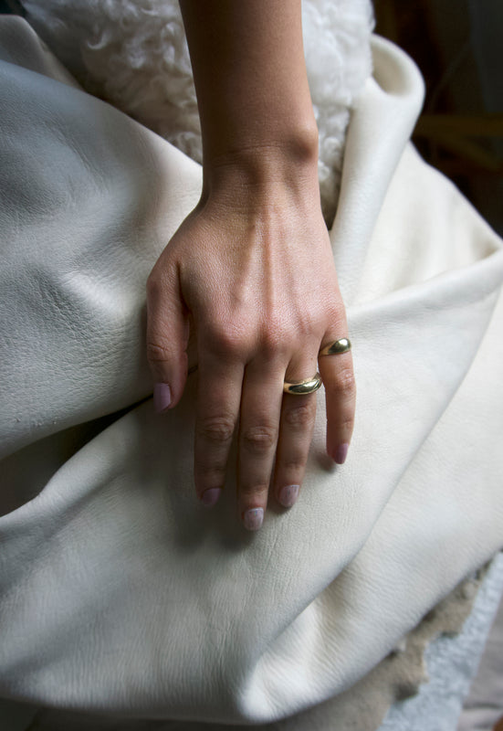 Idylwild Organic Free Form Minimalist Solid Brass Stackable Ring Cashmere Cactus Hand Made Desert Jewelry