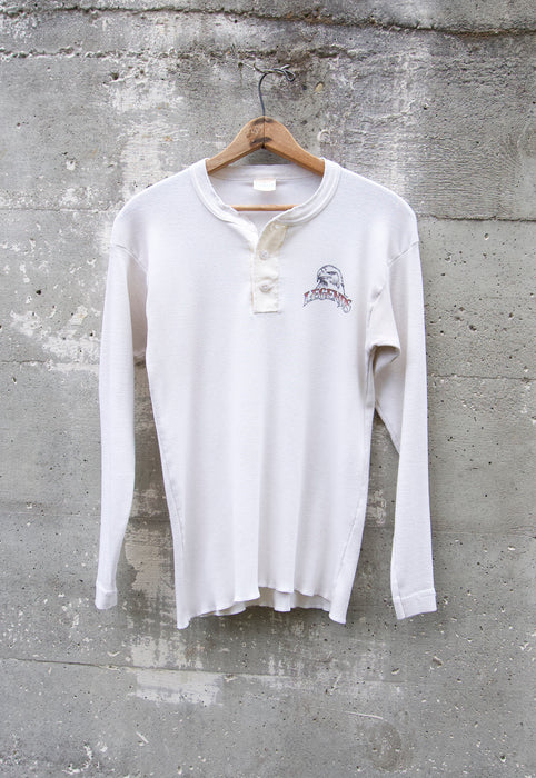 Idylwild Vintage Legends Healthknit Henley Biker Long Sleeve Tee Buffalo