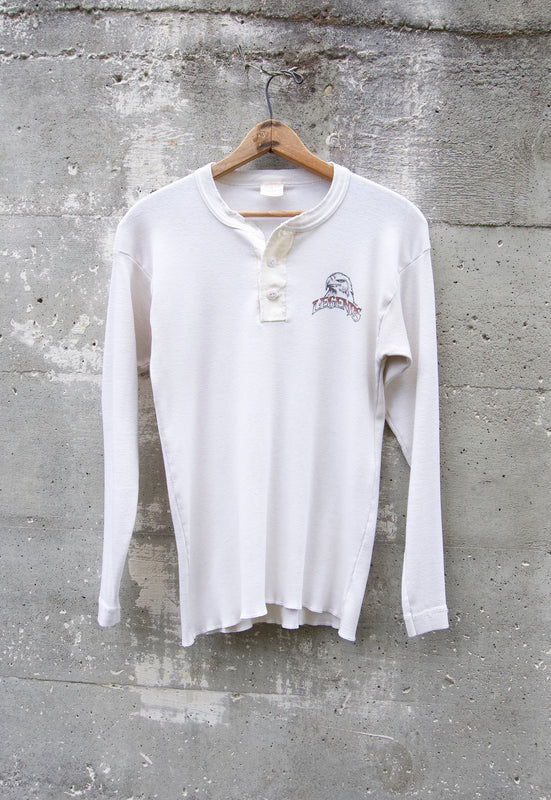 Idylwild Vintage Legends Healthknit Henley Biker Long Sleeve Tee Buffalo