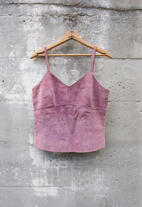 Idylwild Vintage Suede Cami 90's Leather Suede Top Plum